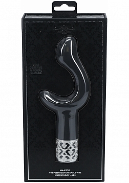 Royal Gems - Majestic - 10 Speed Silicone Rechargeable Vibrator - Black