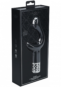 Royal Gems - Majestic - 10 Speed Silicone Rechargeable Vibrator - Black