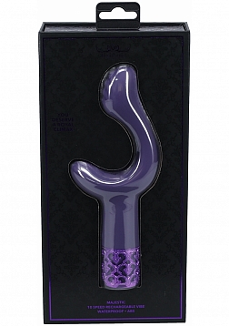 Royal Gems - Majestic - 10 Speed Silicone Rechargeable Vibrator - Purple
