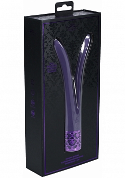 Royal Gems - Dueling Queens - 10 Speed Silicone Rechargeable Vibrator - Purple
