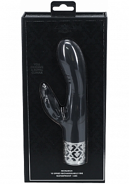 Royal Gems - Monarch - 10 Speed Silicone Rechargeable Vibrator - Black