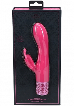 Royal Gems - Monarch - 10 Speed Silicone Rechargeable Vibrator - Pink