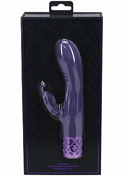 Royal Gems - Monarch - 10 Speed Silicone Rechargeable Vibrator - Purple