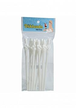 The Dickheads - Bride Straws - White