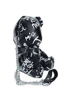 SLI - Bear Bag - Pleather Writing - Black