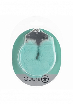 Ouch! - Heavy-duty Fluffy Handcuffs - Powder Green