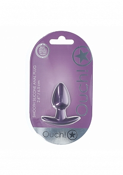 Ouch! - Anal Plug - Small - Silicone - Metallic Purple