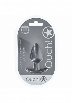 Ouch! - Anal Plug - Medium - Silicone - Gun Metal