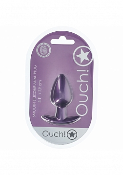 Ouch! - Anal Plug - Medium - Silicone - Metallic Purple