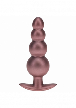 Ouch! - Beaded Anal Plug - Silicone - Rose Gold