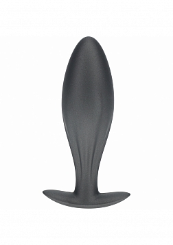 Ouch! - Oval Anal Plug - Silicone - Gun Metal