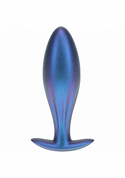 Ouch! - Oval Anal Plug - Silicone - Metallic Blue