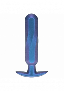 Ouch! - Oblong Anal Plug - Silicone - Metallic Blue