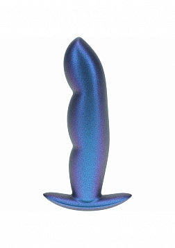 Ouch! - Finger Anal Plug - Silicone - Metallic Blue