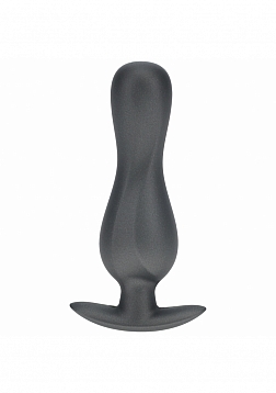 Ouch! - Curvy Anal Plug - Silicone - Gun Metal