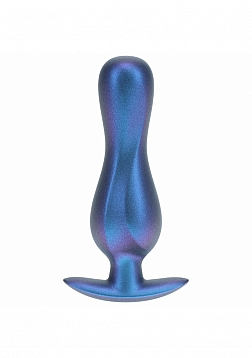 Ouch! - Curvy Anal Plug - Silicone - Metallic Blue