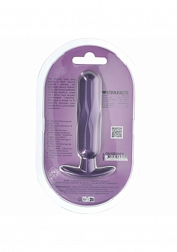 Ouch! - Oblong Anal Plug - Silicone - Metallic Purple
