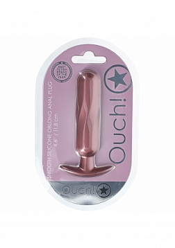 Ouch! - Oblong Anal Plug - Silicone - Rose Gold