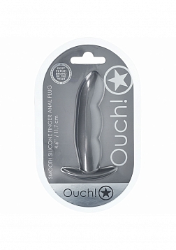 Ouch! - Finger Anal Plug - Silicone - Gun Metal