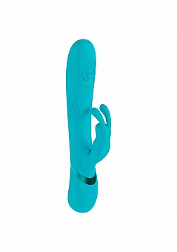 VIVE - Mimi - Rechargeable Triple Motor - G-Spot Vibrating and Tapping Rabbit - Blue