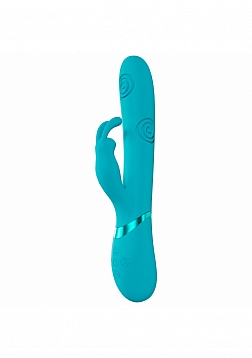 VIVE - Mimi - Rechargeable Triple Motor - G-Spot Vibrating and Tapping Rabbit - Blue