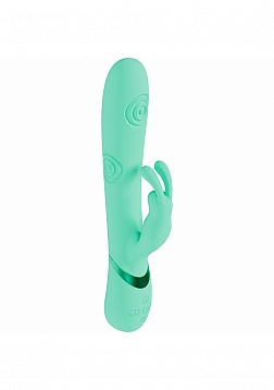 VIVE - Mimi - Rechargeable Triple Motor - G-Spot Vibrating and Tapping Rabbit - Green