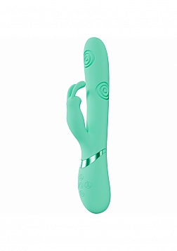 VIVE - Mimi - Rechargeable Triple Motor - G-Spot Vibrating and Tapping Rabbit - Green