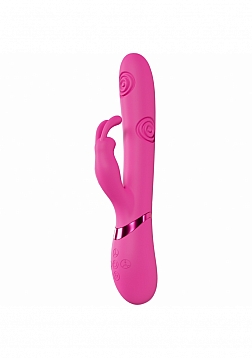 VIVE - Mimi - Rechargeable Triple Motor - G-Spot Vibrating and Tapping Rabbit - Pink