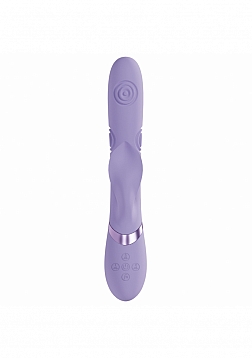 VIVE - Fronda - Rechargeable Triple Motor - G-Spot VIbrating and Tapping Leaf Clit Stimulator - Lave