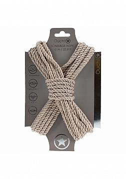 Ouch! Bondage Rope - 10 Meter - Nylon - Gold