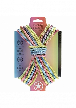 Ouch! Bondage Rope - 10 Meter - Nylon - Multicolor Pastel