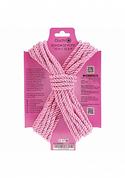 Ouch! Bondage Rope - 10 Meter - Nylon - Pink