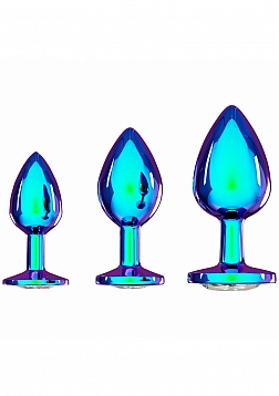 Ouch! Venice Collection -  Metal Anal Plug Set - Iridescent