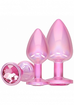 Ouch! Paris Collection - Metal Anal Plug Set - Pink