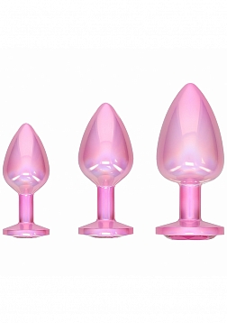 Ouch! Paris Collection -  Metal Anal Plug Set - Pink