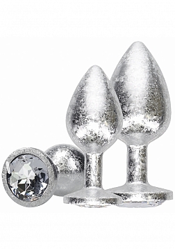 Ouch! New York Collection - Metal Anal Plug Set - Silver