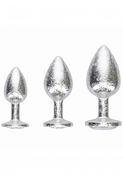 Ouch! New York Collection -  Metal Anal Plug Set - Silver