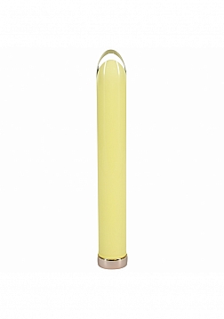 Loveline - Sparkle - Rechargeable - 10 Function - 6.3" Vibrator - Glass - Yellow