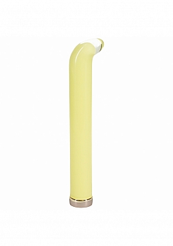 Loveline - Aurora - Rechargeable - 10 Function - 6.3" G-Spot Vibrator - Glass - Yellow