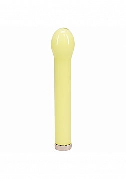 Loveline - Celestia - Rechargeable - 10 Function - 6.3" Bulb Tip Vibrator - Glass - Yellow