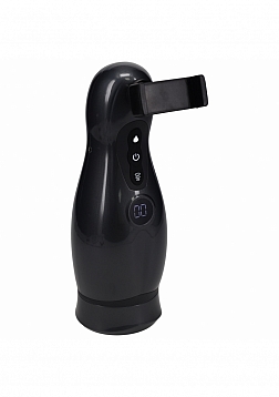PUMPED - Virtuo - Masturbator - 10 Function - Suction - Vibration - Phone Attachment -  Gun Metal