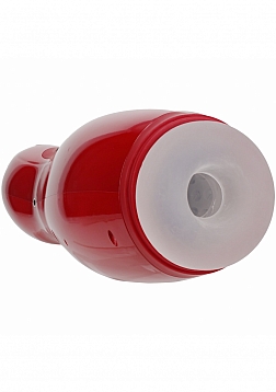 PUMPED - Virtuo - Masturbator - 10 Function - Suction - Vibration - Phone Attachment -  Metallic Red