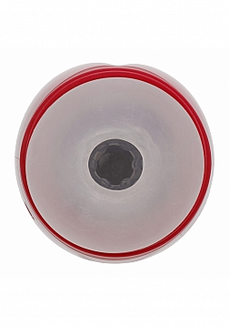 PUMPED - Virtuo - Masturbator - 10 Function - Suction - Vibration - Phone Attachment -  Metallic Red