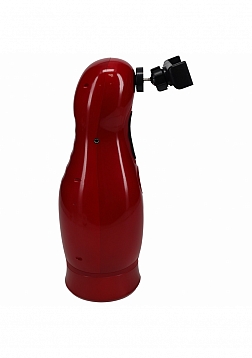 PUMPED - Virtuo - Masturbator - 10 Function - Suction - Vibration - Phone Attachment -  Metallic Red