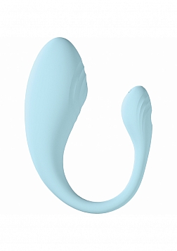 Loveline - Wave C-shape Vibe - 10 Function - Vibrating - Waterproof - Remote - Blue
