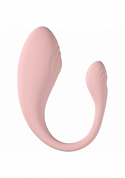 Loveline - Wave C-shape Vibe - 10 Function - Vibrating - Waterproof - Remote - Pink