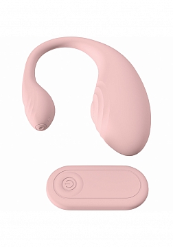 Loveline - Wave C-shape Vibe - 10 Function - Vibrating - Waterproof - Remote - Pink