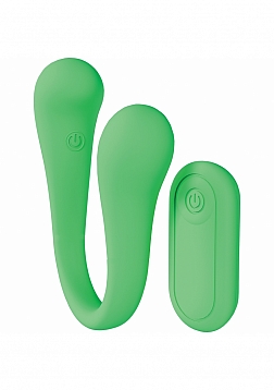 Loveline - FlexEase Bend Vibe - 10 Function - Vibrating - Waterproof - liquid Silicone - Green