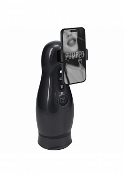 PUMPED - Virtuo - Masturbator - 10 Function - Suction - Vibration - Phone Attachment -  Gun Metal