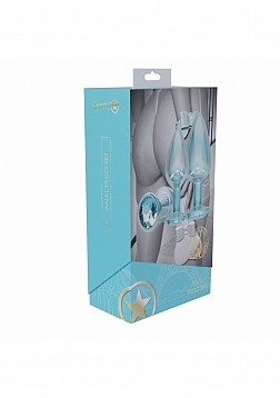 Ouch! Paris Collection -  Metal Anal Plug Set - Blue